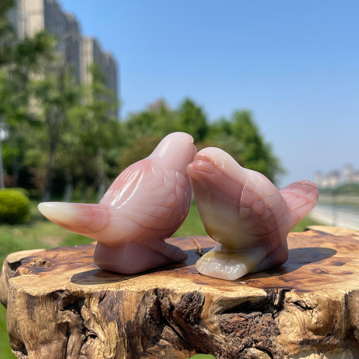 Natural Calcite Crystal Bird Carving