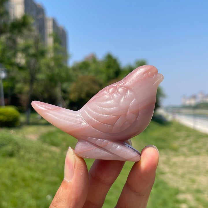 Natural Calcite Crystal Bird Carving