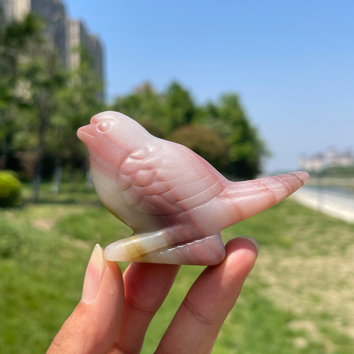 Natural Calcite Crystal Bird Carving