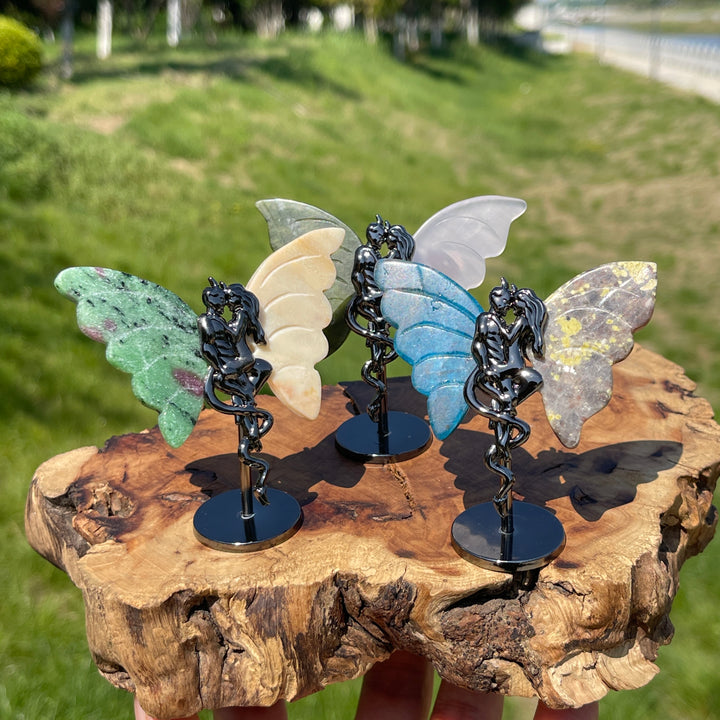 Natural Crystal Angel & Demon Wings