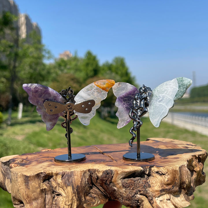 Natural Crystal Angel & Demon Wings