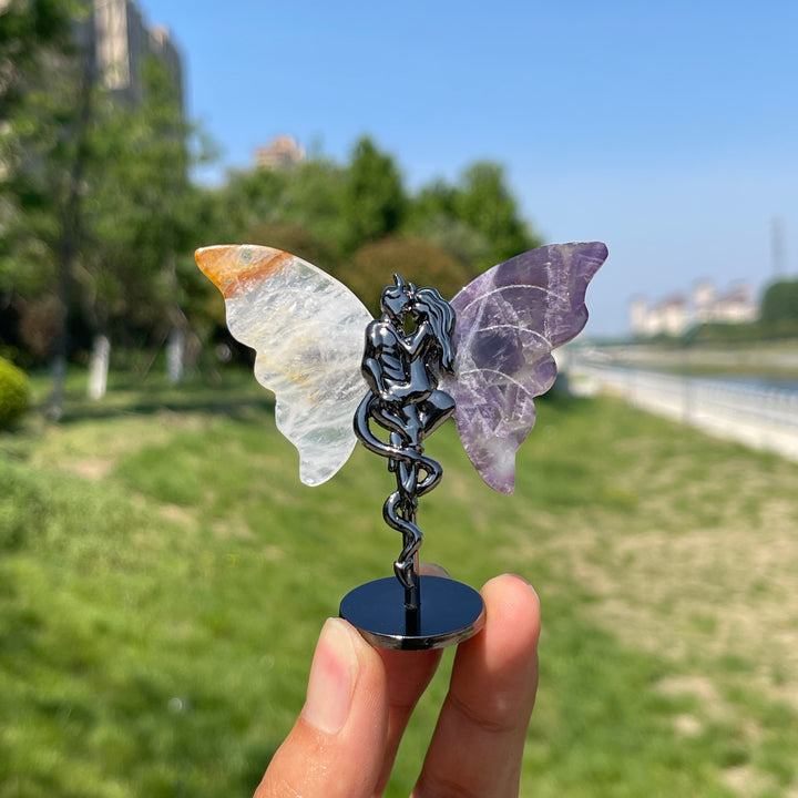 Natural Crystal Angel & Demon Wings