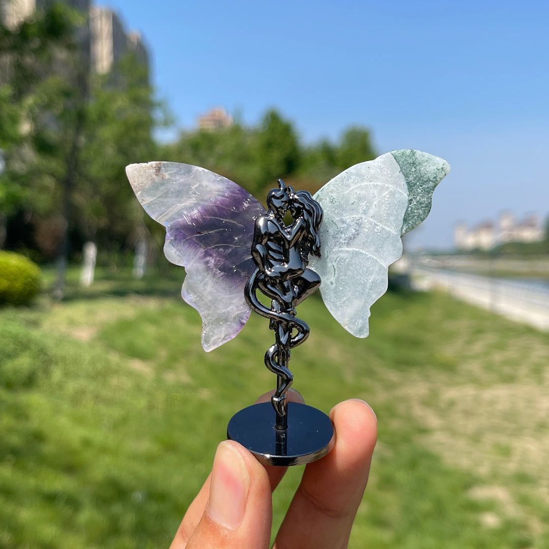 Natural Crystal Angel & Demon Wings