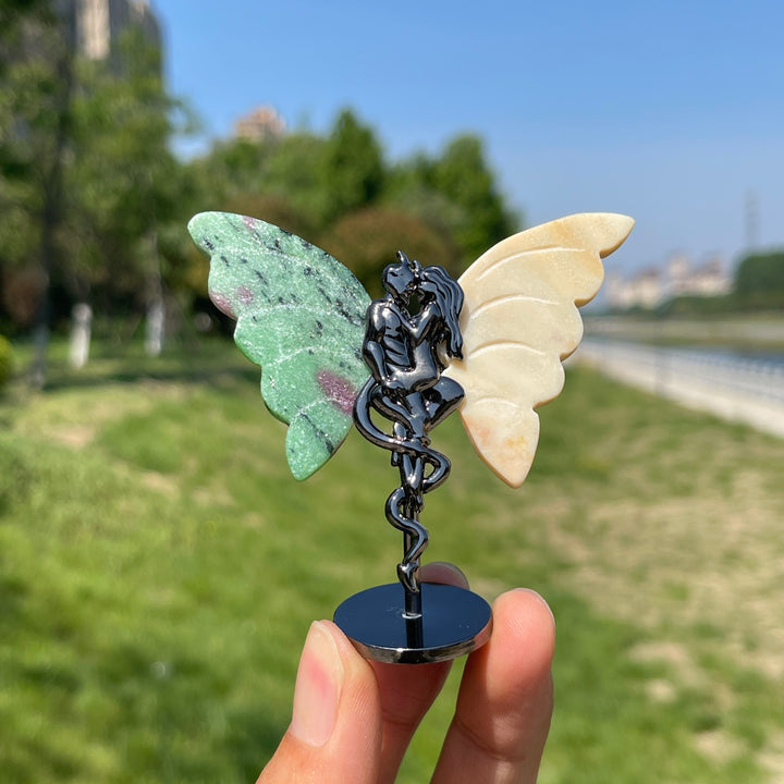 Natural Crystal Angel & Demon Wings