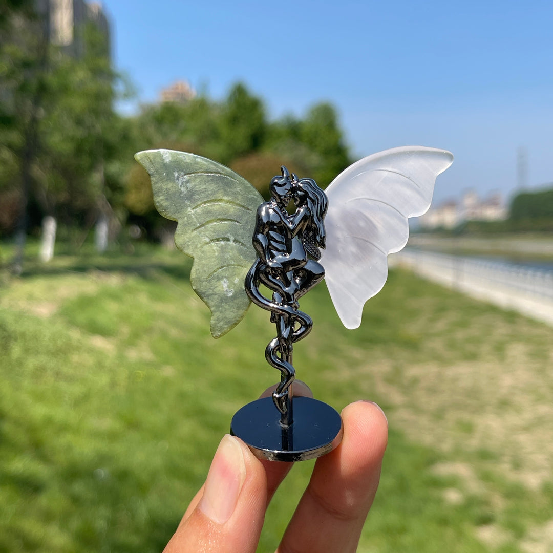 Natural Crystal Angel & Demon Wings