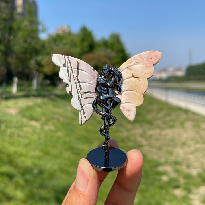 Natural Crystal Angel & Demon Wings