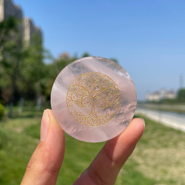 Natural Crystal Triple Moon Disc