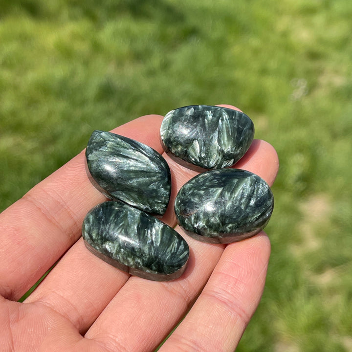 Natural Seraphinite Crystal Cabochon