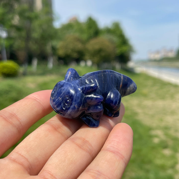 Natural Crystal Cute Axolotl Carving