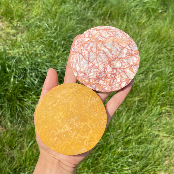 Natural Crystal Round Disc