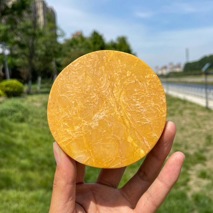 Natural Crystal Round Disc