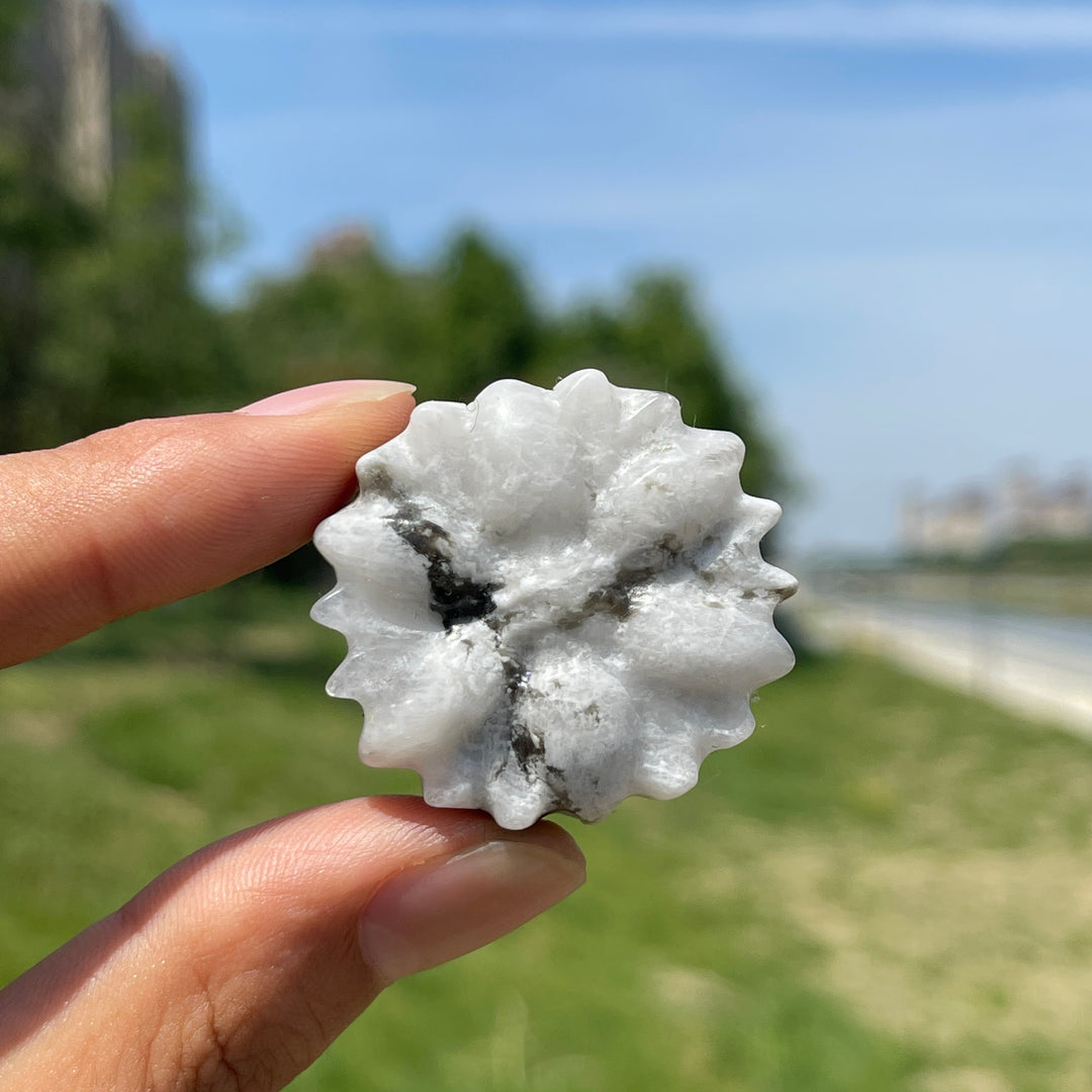 Natural Crystal Carving Daisy