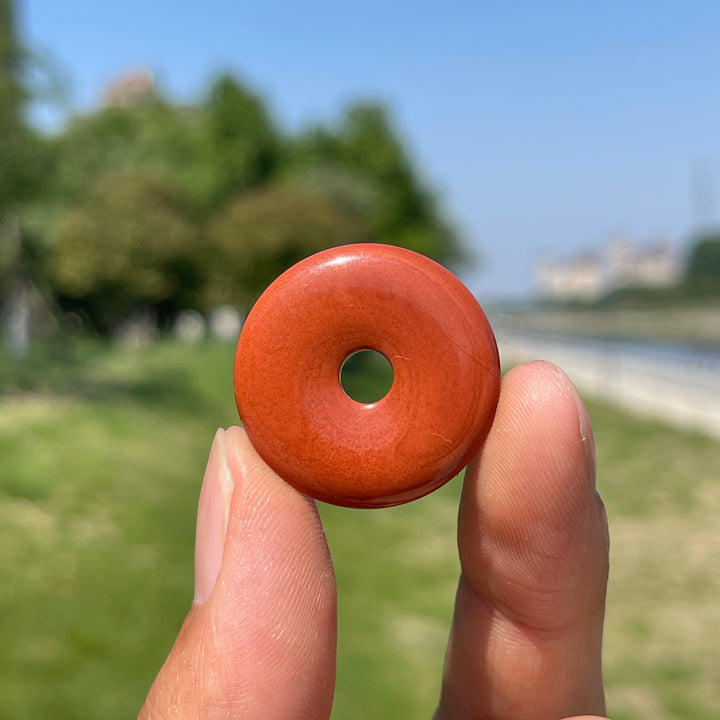 Natural Crystal Peace Donut Carving