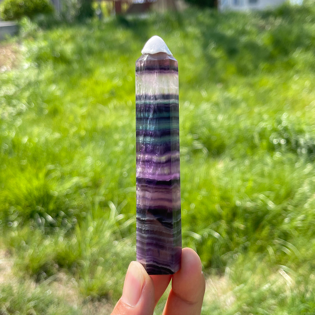 Natural Fluorite Crystal Point