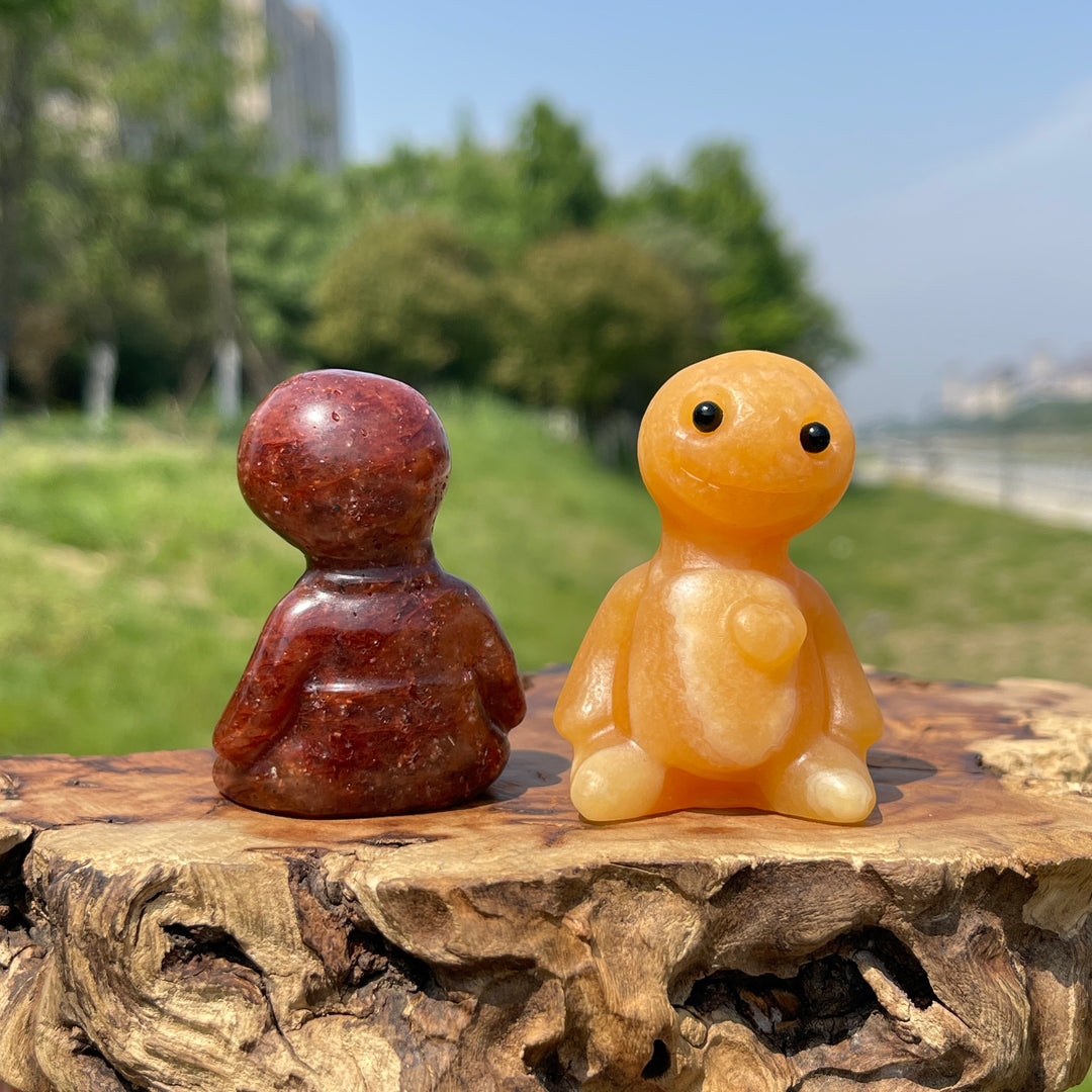 Natural Crystal Sitting Buddy Carving
