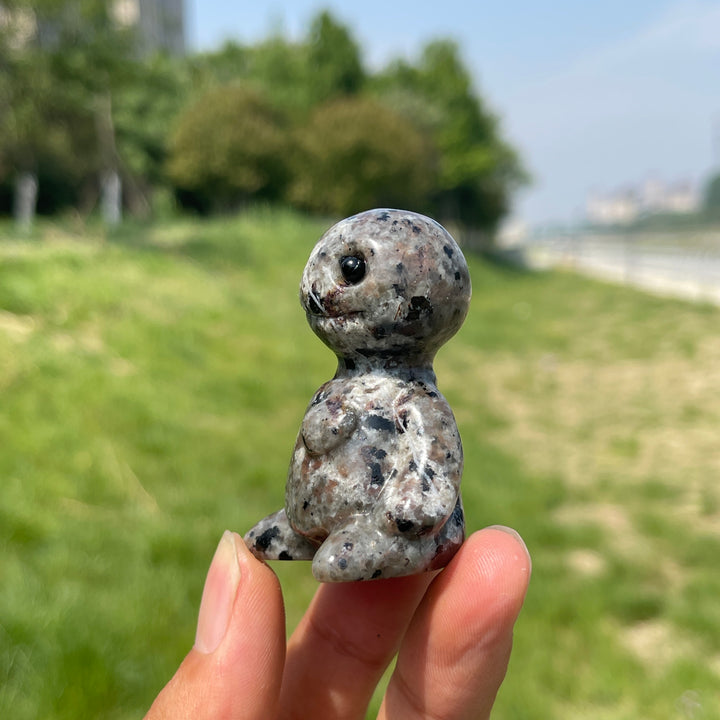 Natural Crystal Sitting Buddy Carving