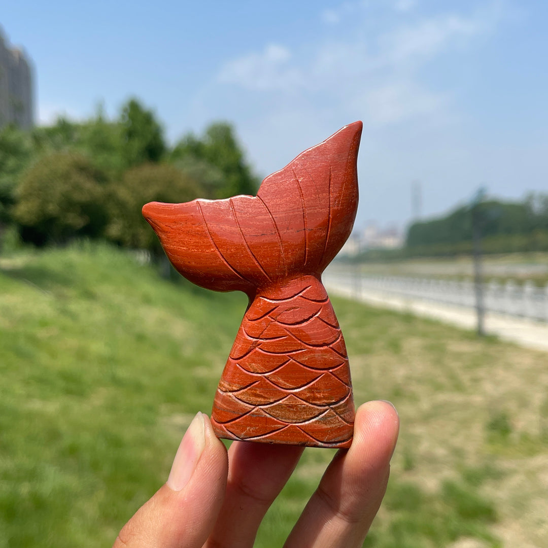 Natural Crystal Mermaid Tail Carving