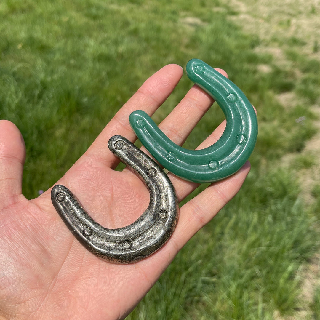 Natural Crystal Horseshoe Carving