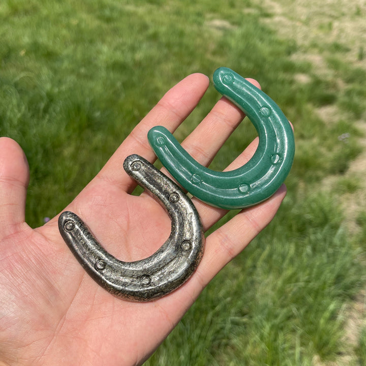 Natural Crystal Horseshoe Carving
