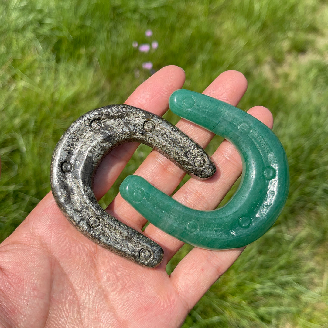 Natural Crystal Horseshoe Carving