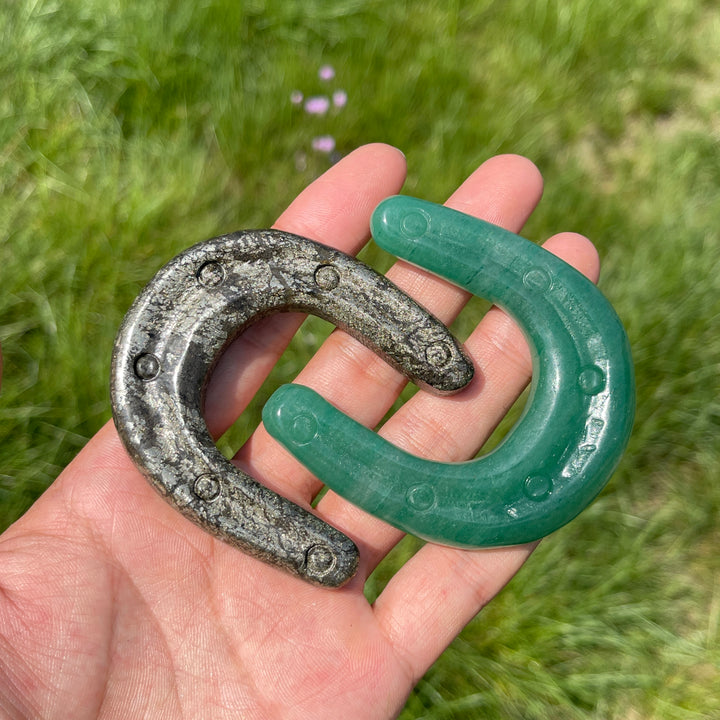 Natural Crystal Horseshoe Carving