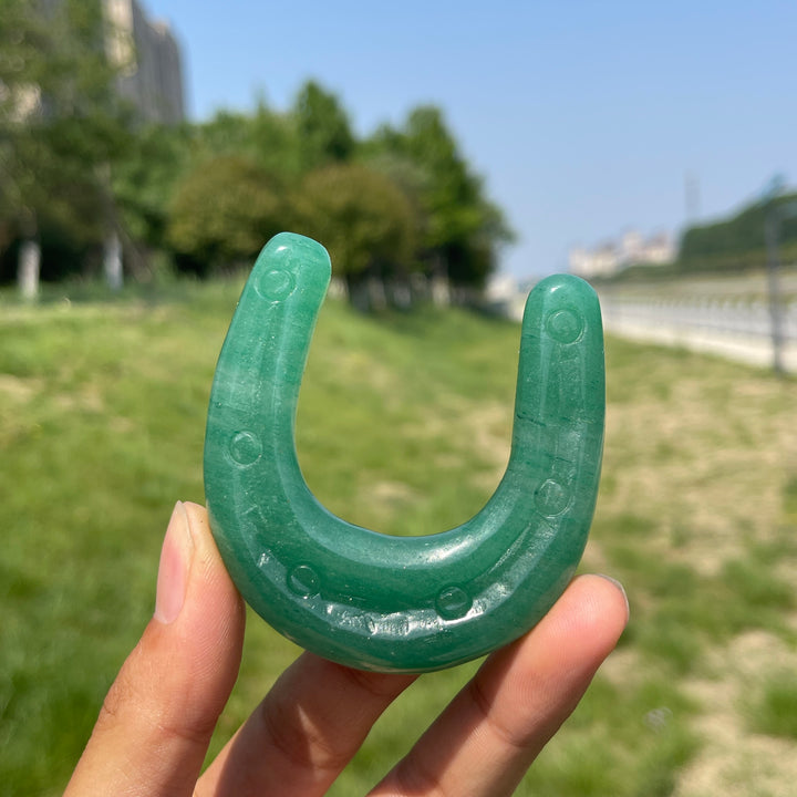 Natural Crystal Horseshoe Carving