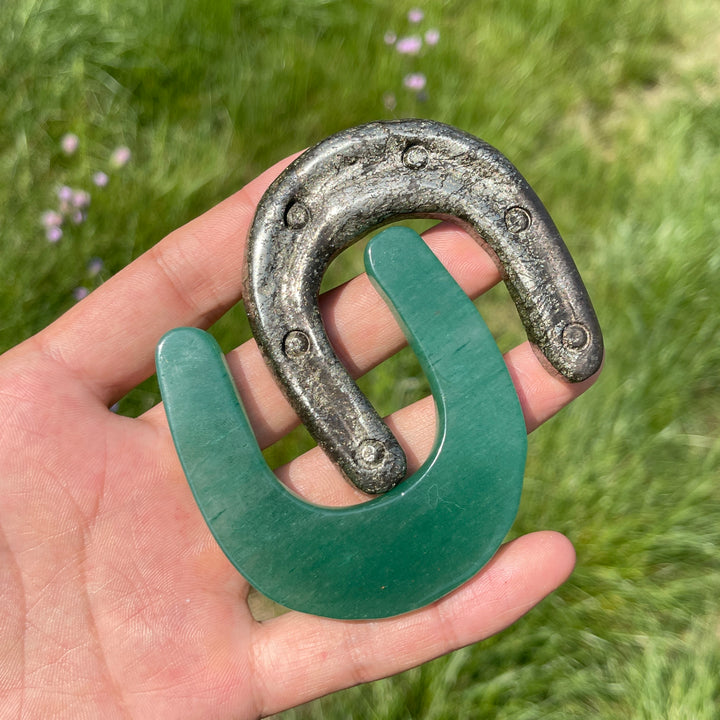 Natural Crystal Horseshoe Carving