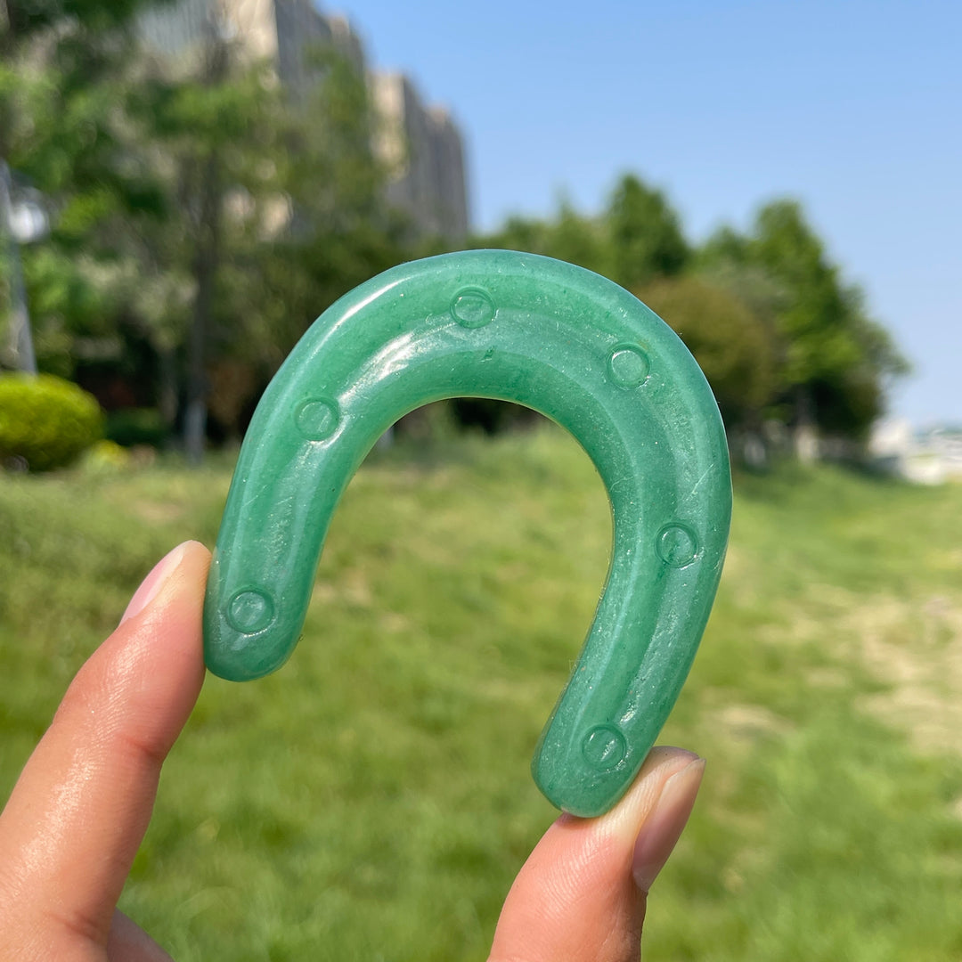 Natural Crystal Horseshoe Carving
