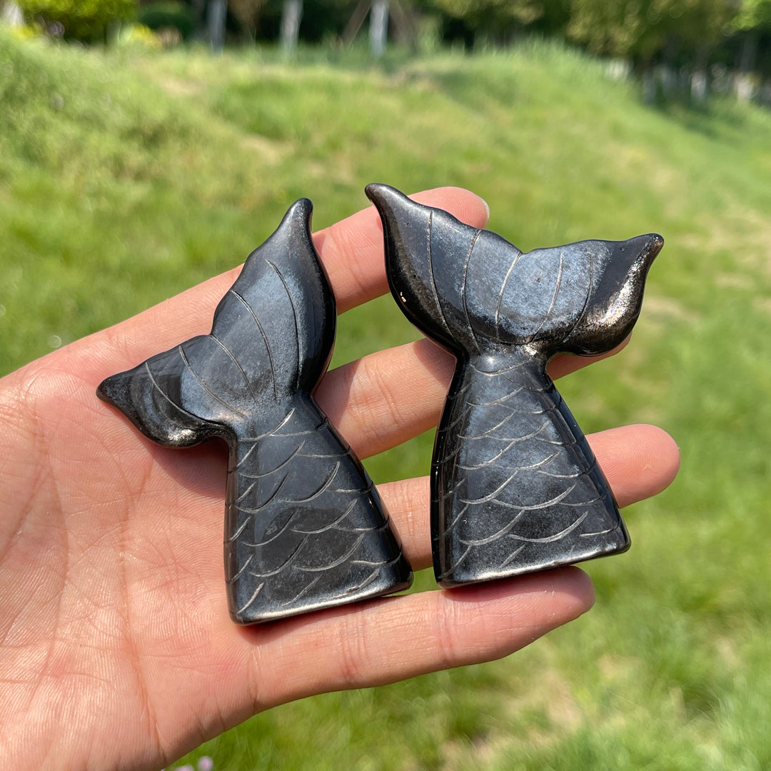 Natural Crystal Mermaid Tail Carving
