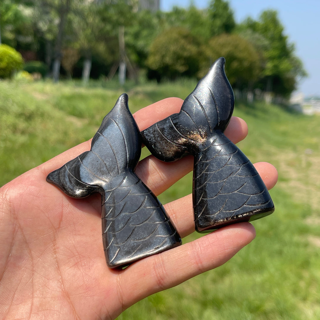 Natural Crystal Mermaid Tail Carving