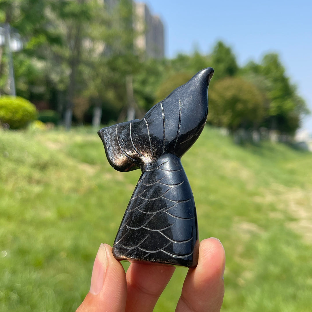 Natural Crystal Mermaid Tail Carving