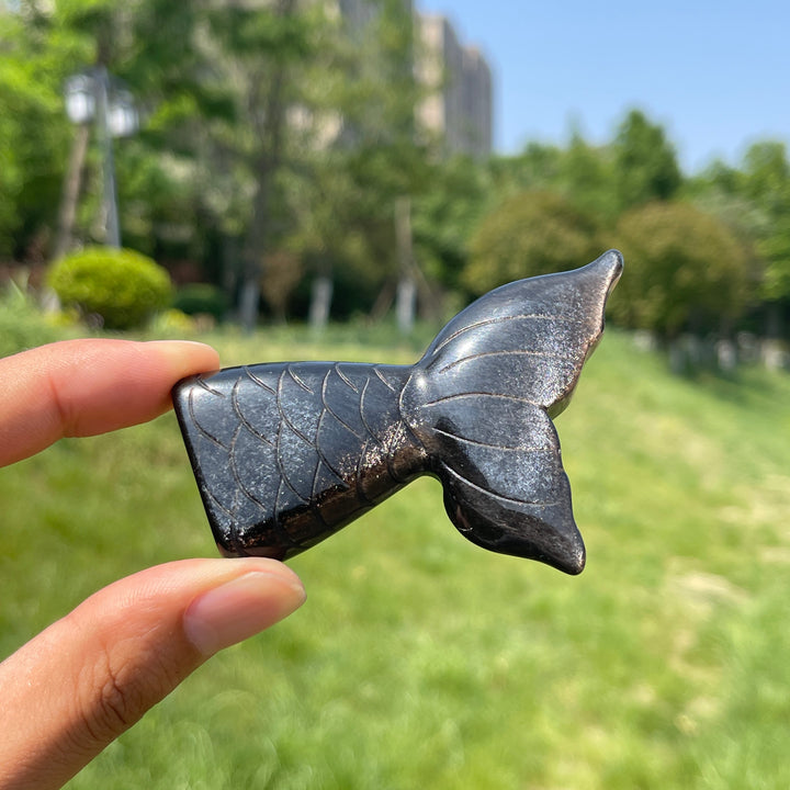 Natural Crystal Mermaid Tail Carving