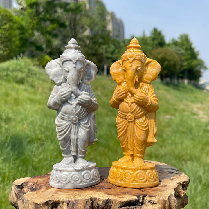Natural Crystal Standing Ganesha Carving