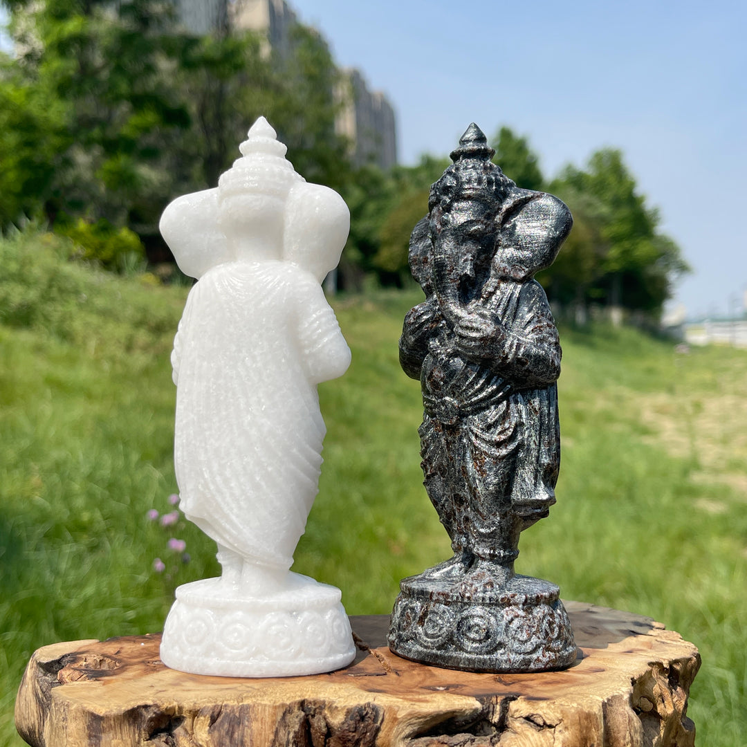 Natural Crystal Standing Ganesha Carving