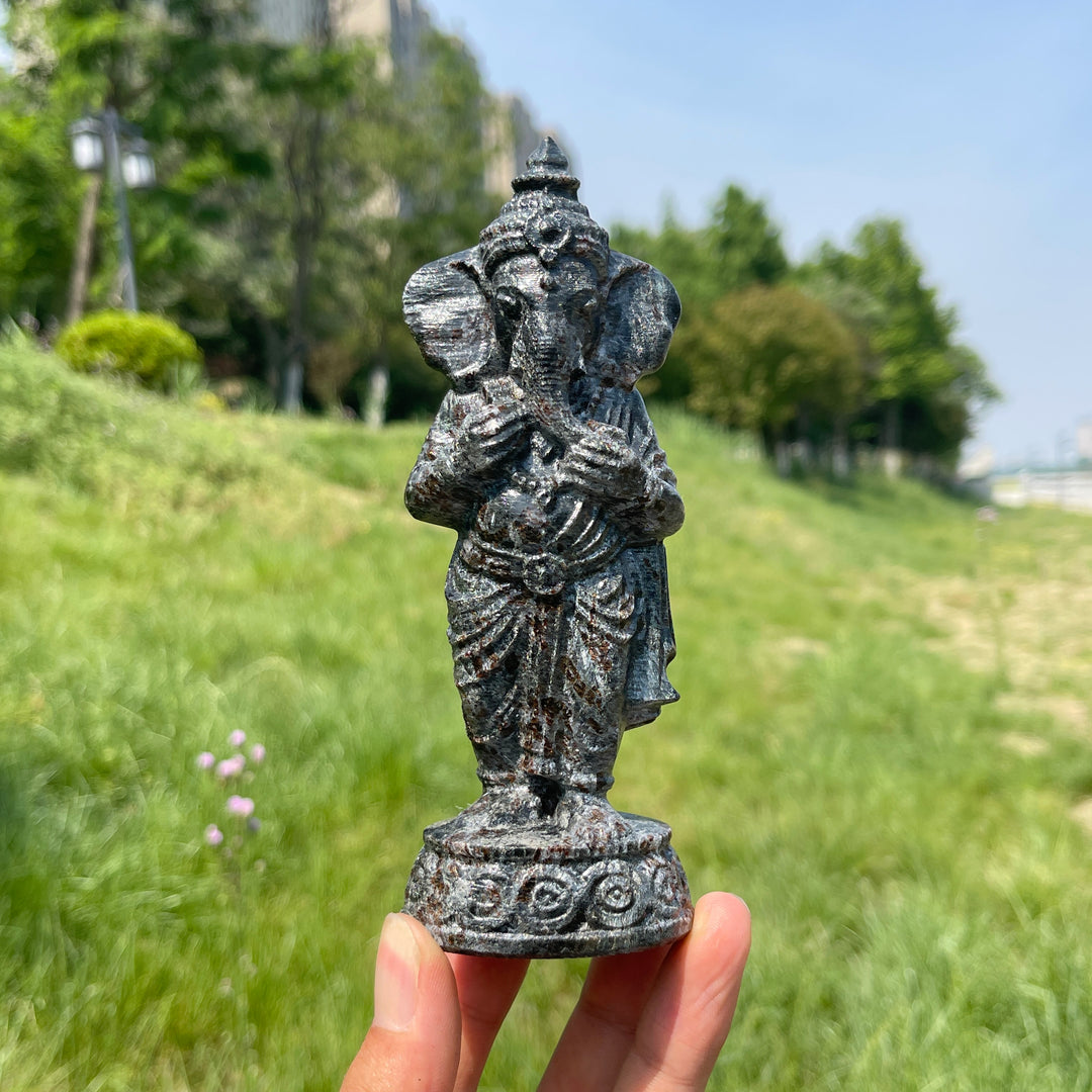 Natural Crystal Standing Ganesha Carving