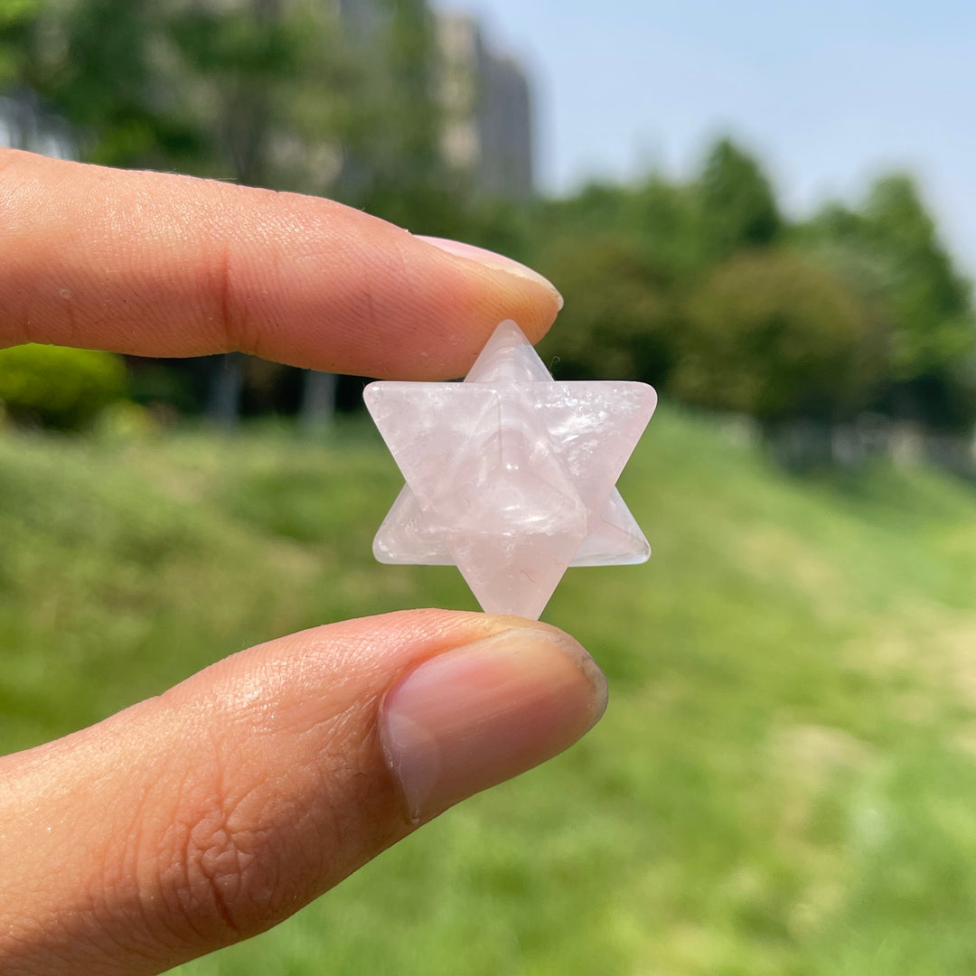 Natural Crystal Mixed Material Merkaba Star