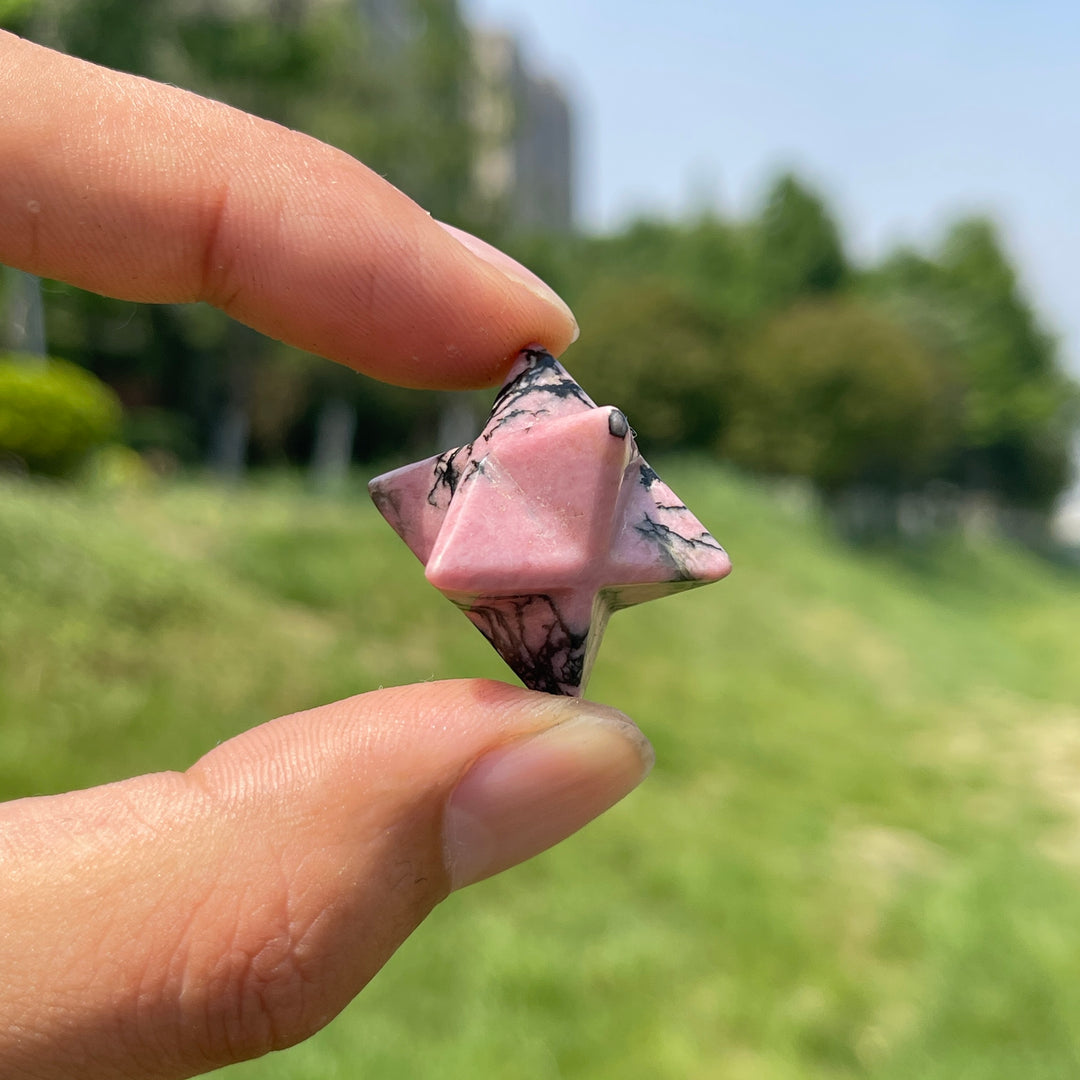 Natural Crystal Mixed Material Merkaba Star