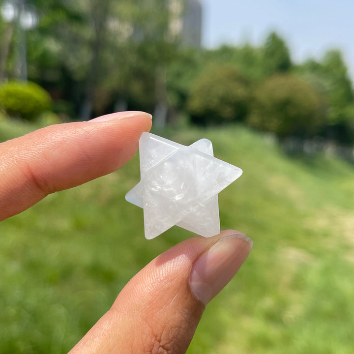 Natural Crystal Mixed Material Merkaba Star