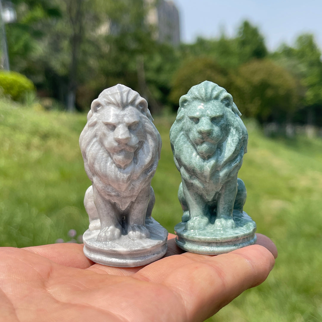 Natural Crystal Carving Regal Lion