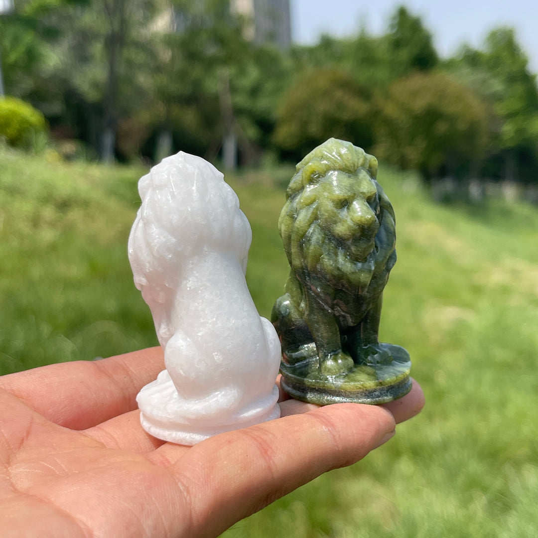 Natural Crystal Carving Regal Lion