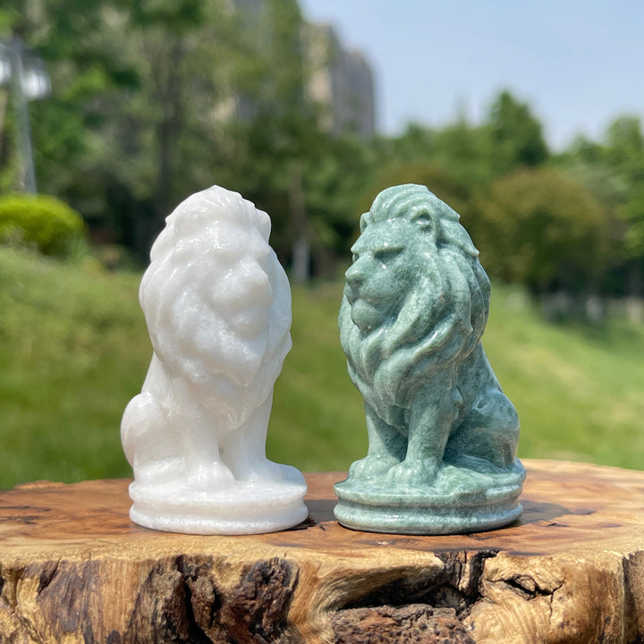 Natural Crystal Carving Regal Lion