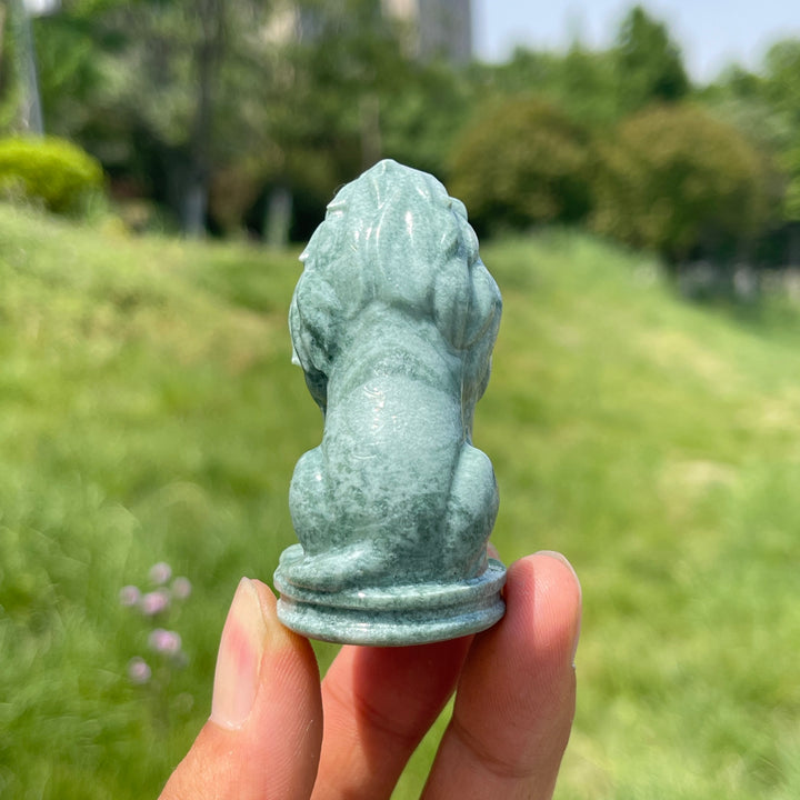 Natural Crystal Carving Regal Lion