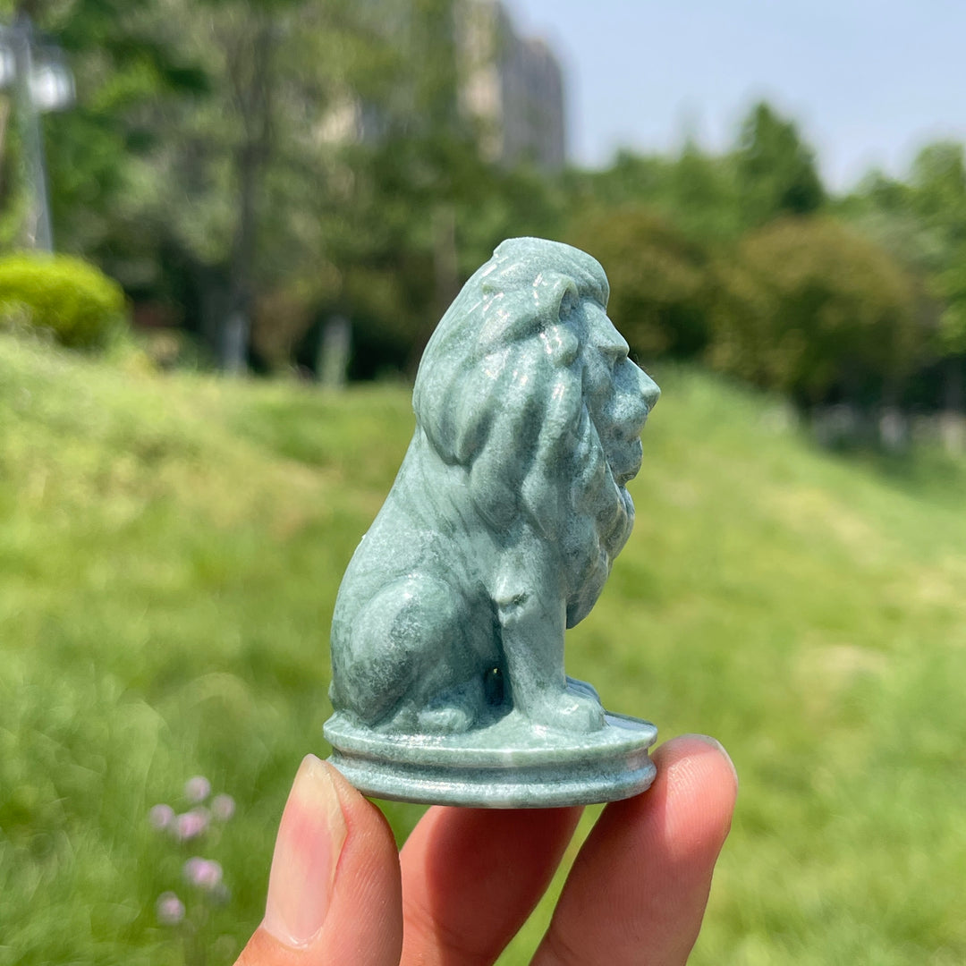 Natural Crystal Carving Regal Lion
