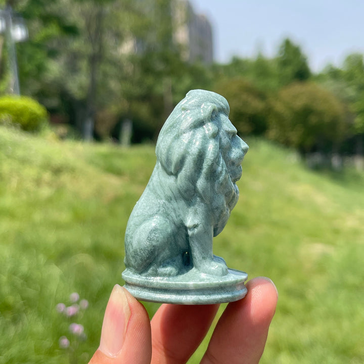 Natural Crystal Carving Regal Lion