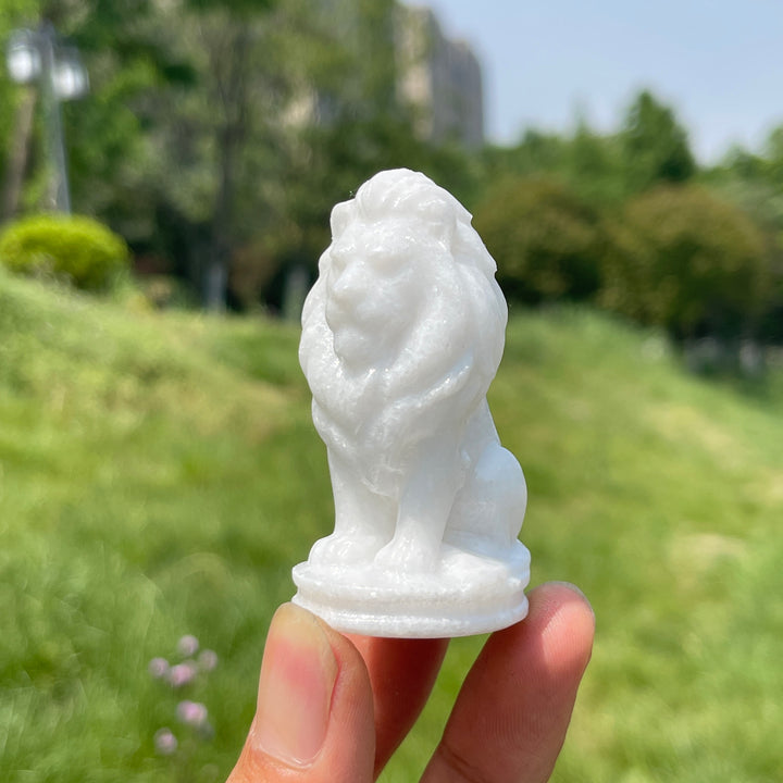 Natural Crystal Carving Regal Lion
