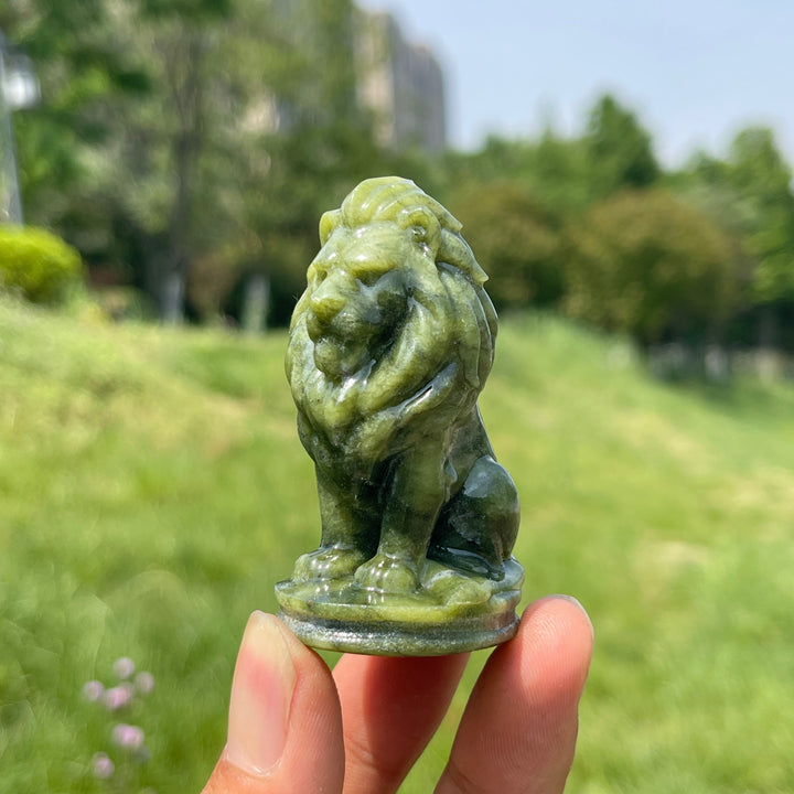 Natural Crystal Carving Regal Lion