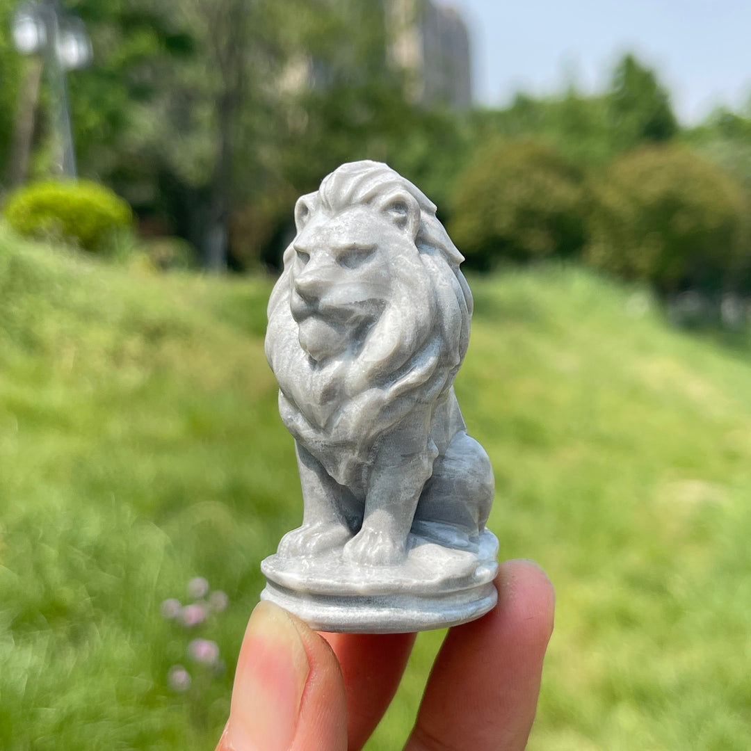 Natural Crystal Carving Regal Lion