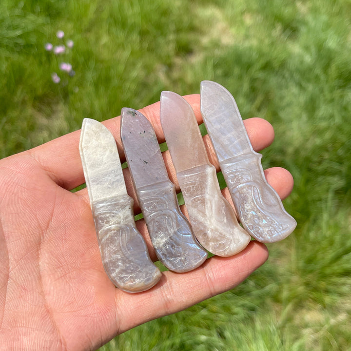 Natural Moonstone Mini Dagger Carving