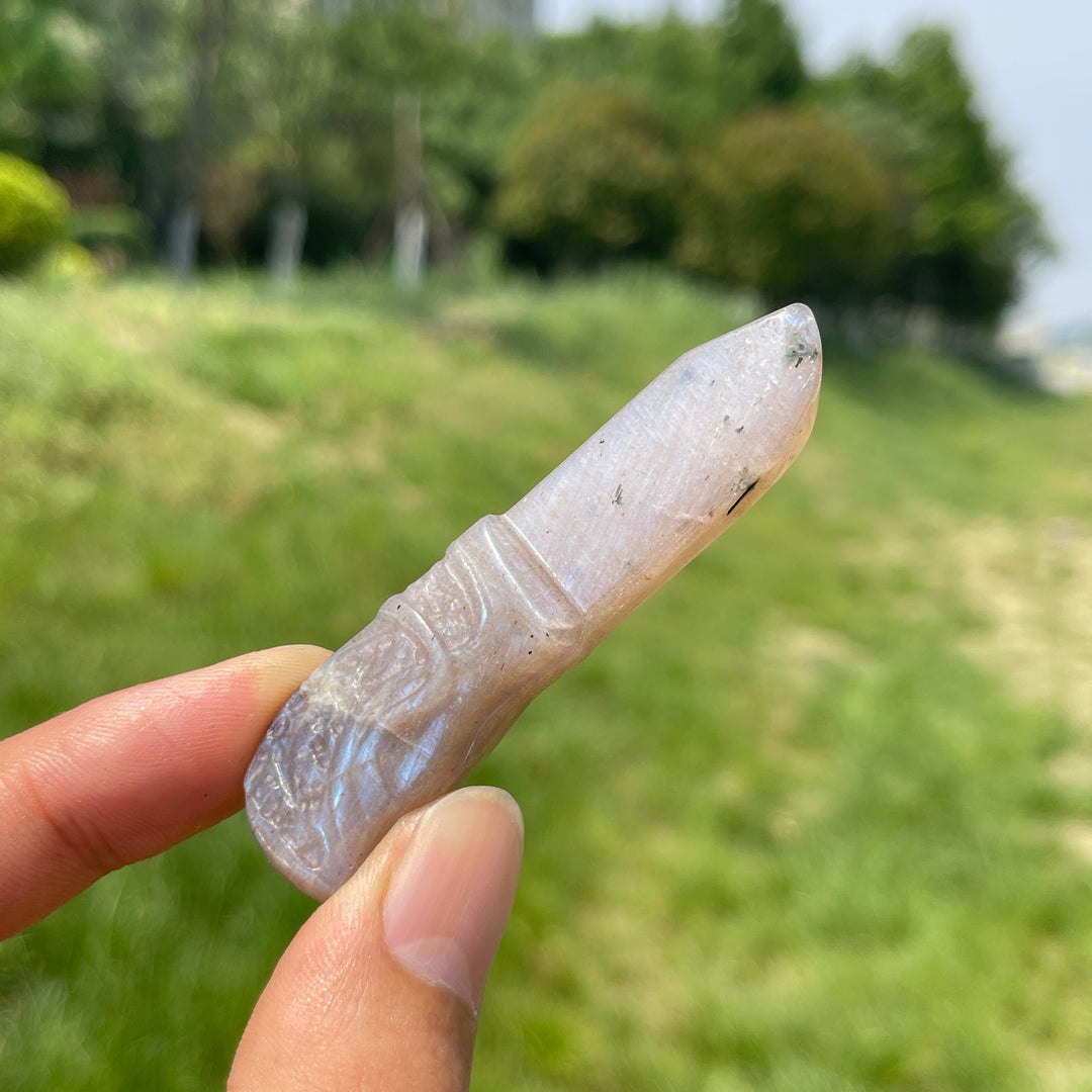 Natural Moonstone Mini Dagger Carving