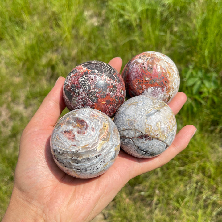 Natural Crystal Mexican Agate Sphere